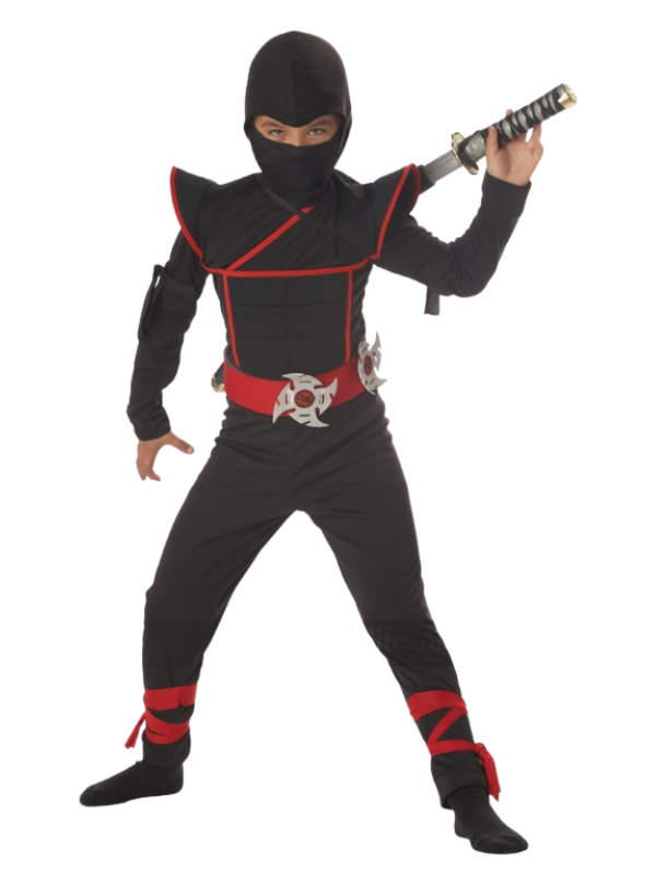 Disfraz Ninja Rojo y Negro