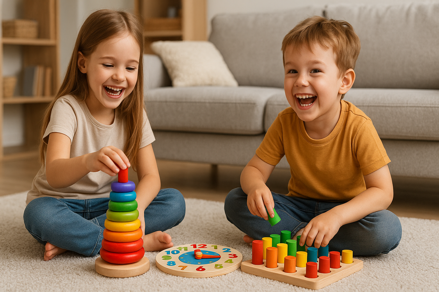 Juegos Educativos y Sensoriales de Madera