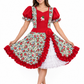 Traje de Huasa China Folreado Rojo Adulto y Niña