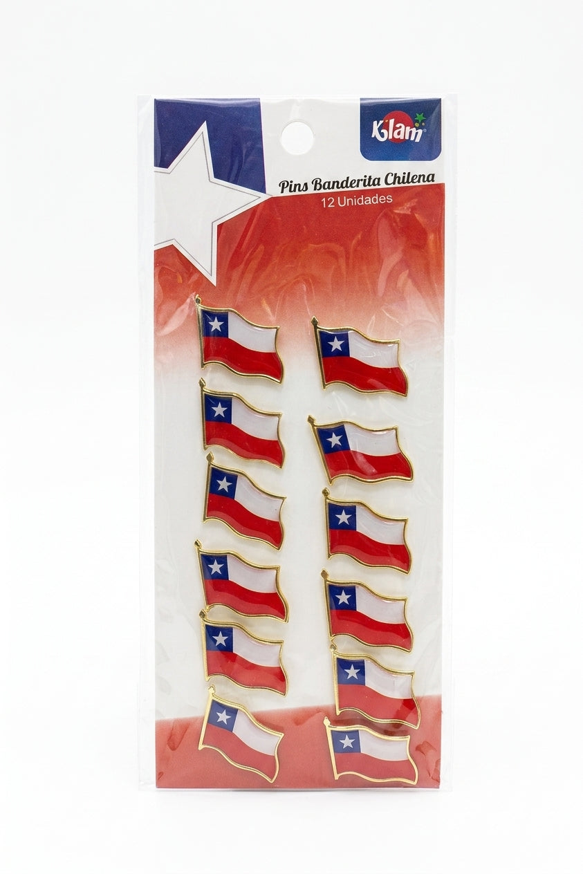 Pin bandera de Chile 12 uni