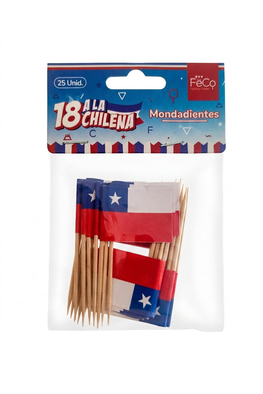 Mondadientes Bandera de Chile