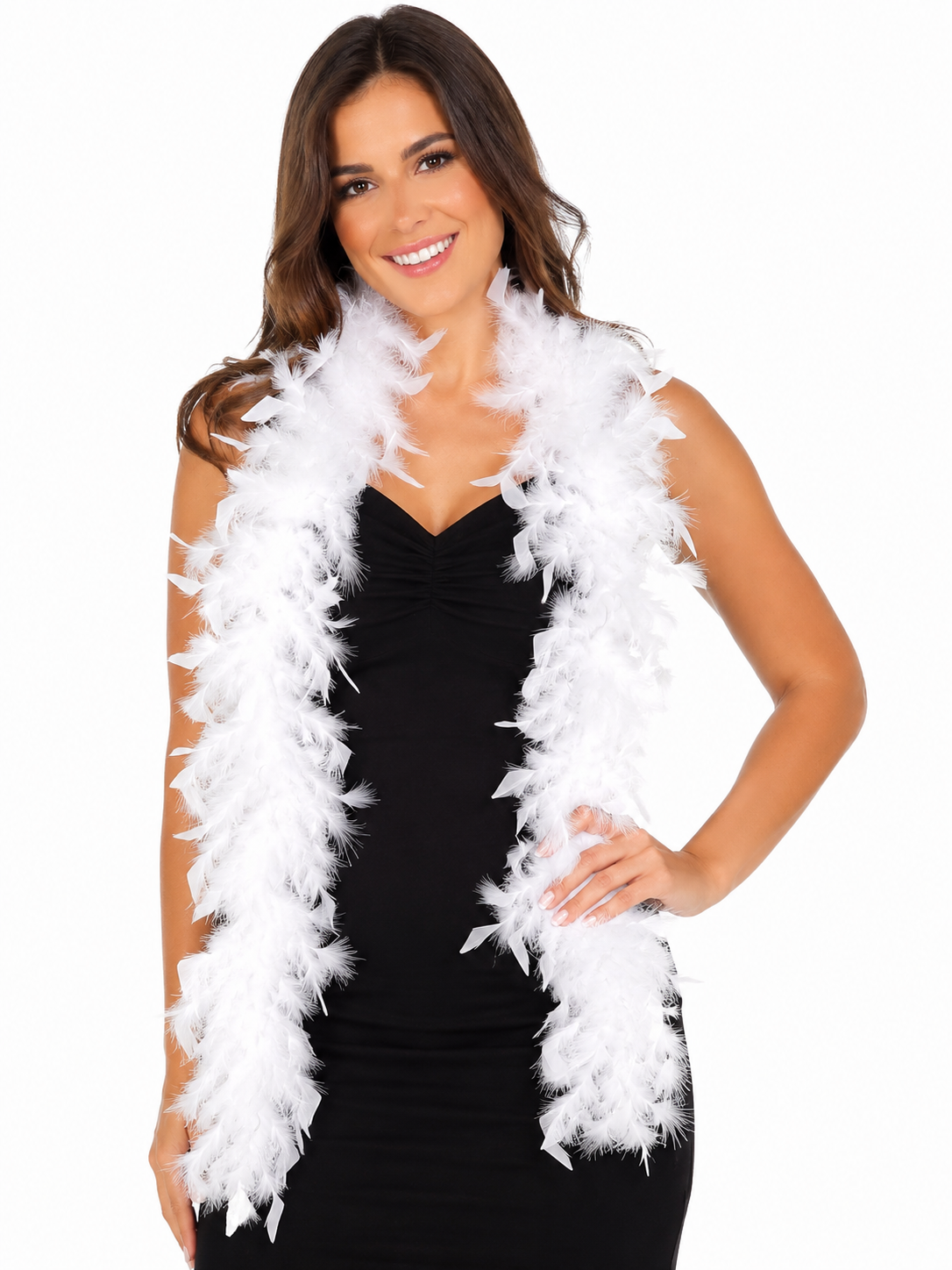Boa de Plumas Blanca