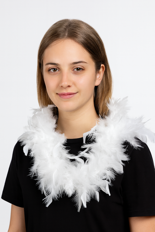 Boa de Plumas Blanca