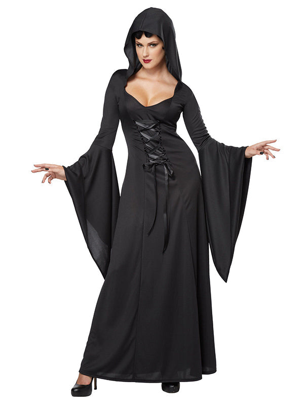 Disfraz Vestido Negro con Capucha